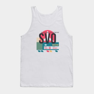 Moscow (SVO) Airport Code Baggage Tag Tank Top
